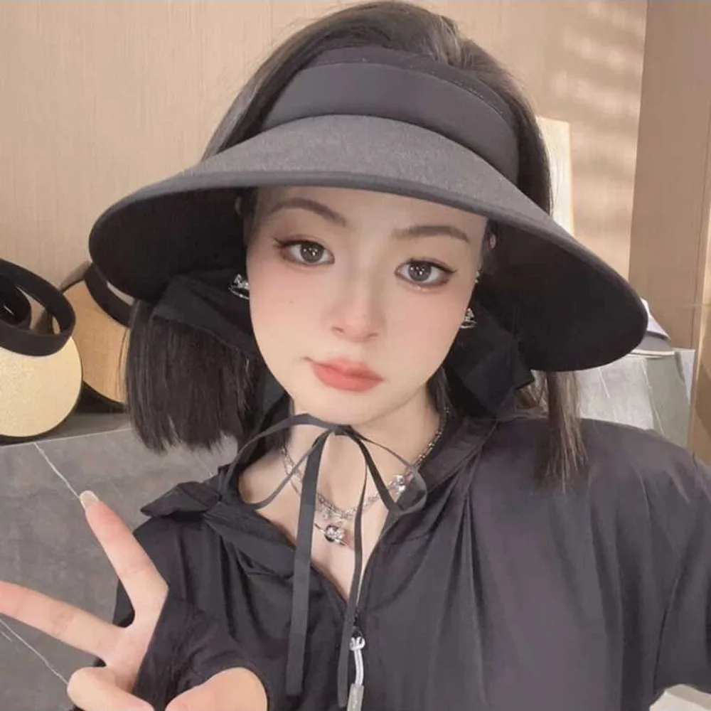 

With A Shawl Empty Top Hat New Cycling Uv Resistant Breathable Straw Hat Casual Summer Sun Hat Women