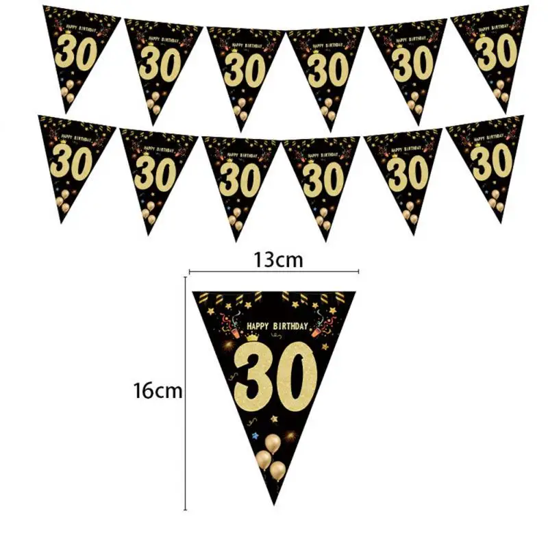 생일 축하 종이 배너 생일 파티 장식, 성인 화환 생일 기념일, 30, 40 세, 40 세, 60 세, 1 개, 3 개, 6 개