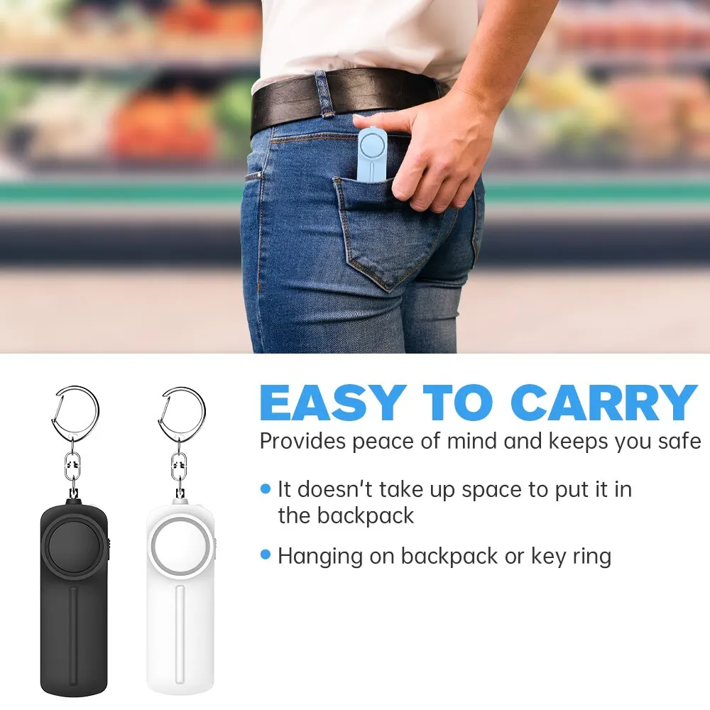 Portable Personal Safety Alarm - 130dB Loud Keychain for Emergency Self-Defense