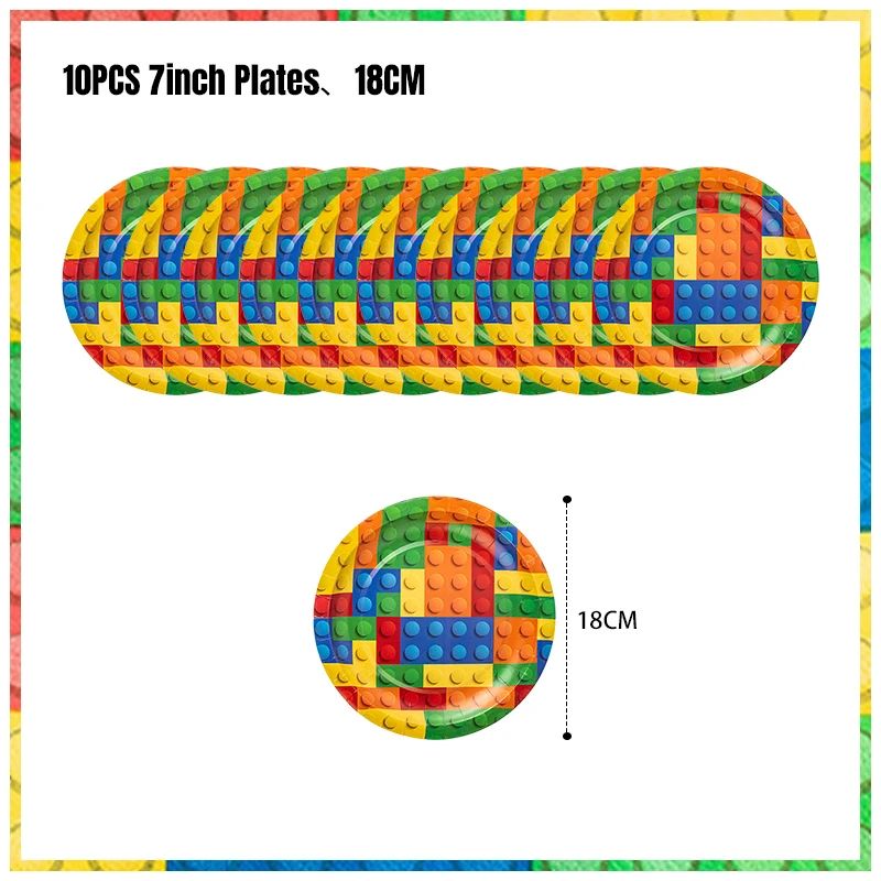 10pcs 7inch plates