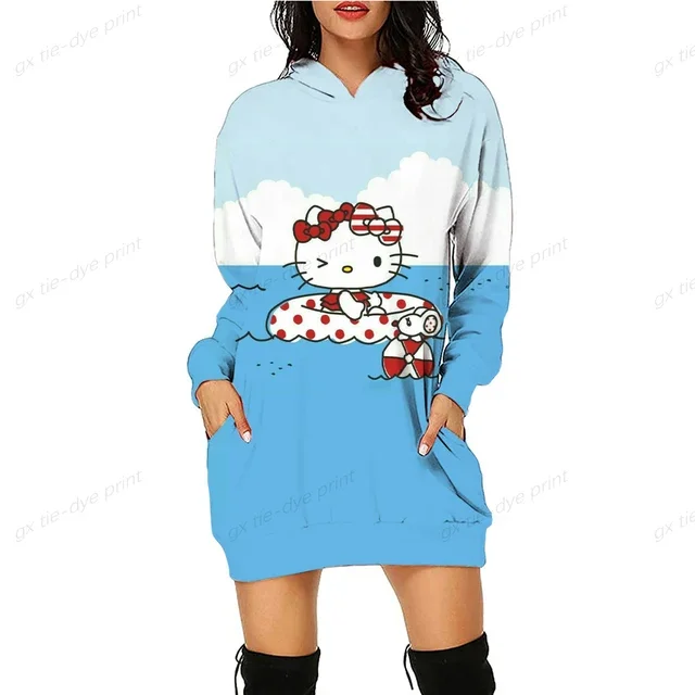 thumbnail image 1 of Sudaderas y sudaderas con capucha de HELLO KITTY para mujer Sudaderas con capucha de HELLO KITTY para otoño y primavera Sudaderas con capucha de manga larga de otoño y primavera de Harajuku, 1 of 5