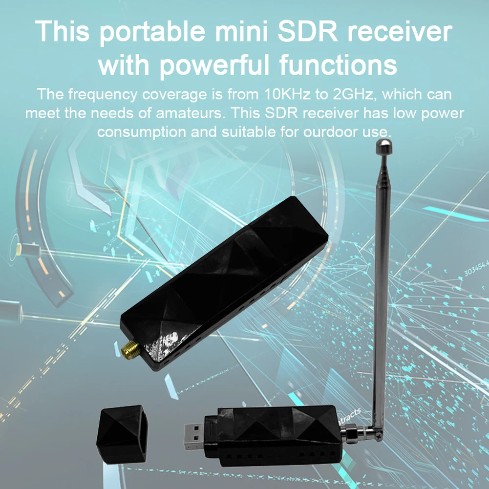 10kHz~2GHz USB SDR Receiver 12 Bit ADC 60DB SDR Receiver Compatible with RSP HF AM FM SSB CW Aviation Band