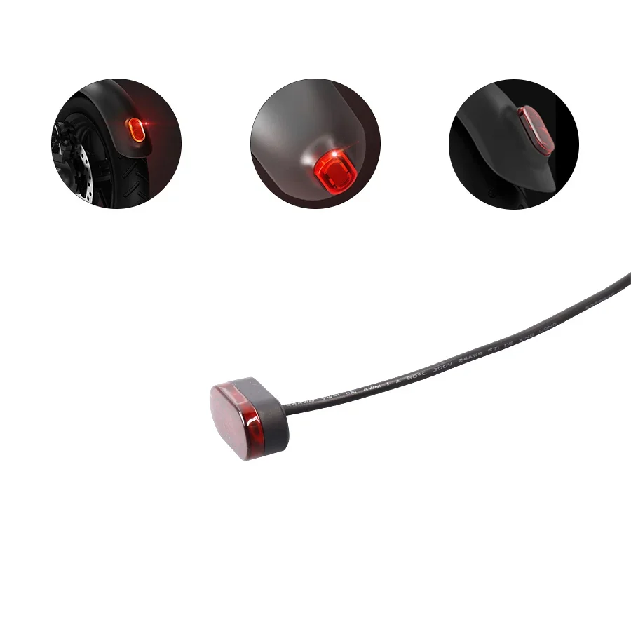Taillight with Cable Direct Fit for Xiaomi M365 Pro Battery Line Fix Buckle Foldable Resistant Fender Lights Replacement Parts electric scooter accessories