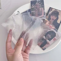 40PCS Holographic Card Sleeves - Eco-Friendly Toploaders - Sakura, Butterfly, Star & Snowflake Designs for KPOP Photocards 1
