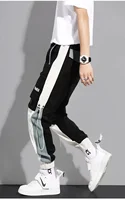 Classique Streetwear pantalons décontractés hommes rubans sarouel Jogging pantalon mâle coupe ajustée printemps Cargo pantalon multi-poches femmes pantalon J2 6