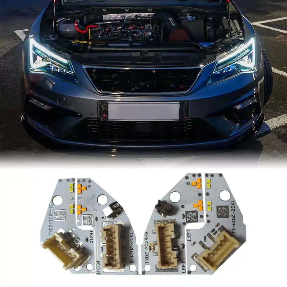 2017 2018 좌석 Leon Cupra LED 헤드 라이트 DRL 5F0941475A 5F0941476A OEM LED 모듈 B102233-D B102234-D 용 흰색 DRL 보드
