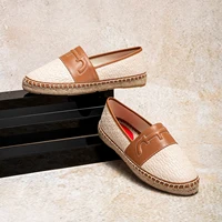 Simple Classic Patchwork Design Women's Flat Shoes Letters Print Fashionable Versatile Women's Casual Shoes - Image 3