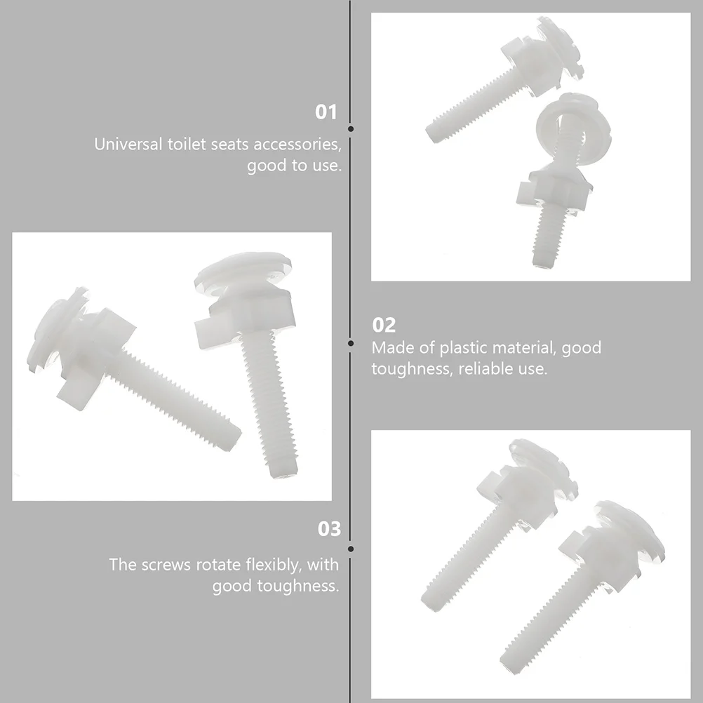 

Screw Toilet Seat The Toilet Cover Is Secured With Plastic Screws Screws 2.8/3.2 Gasket Toilet Seat Plastic Screw Fittings