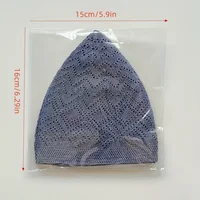 Chapeau de prière arabe en maille légère et respirante pour hommes, casquette d'été Mubarak musulmane Taqiyah pour Ramadan, vêtements décontractés pour l'éducation, 1 pièce 3