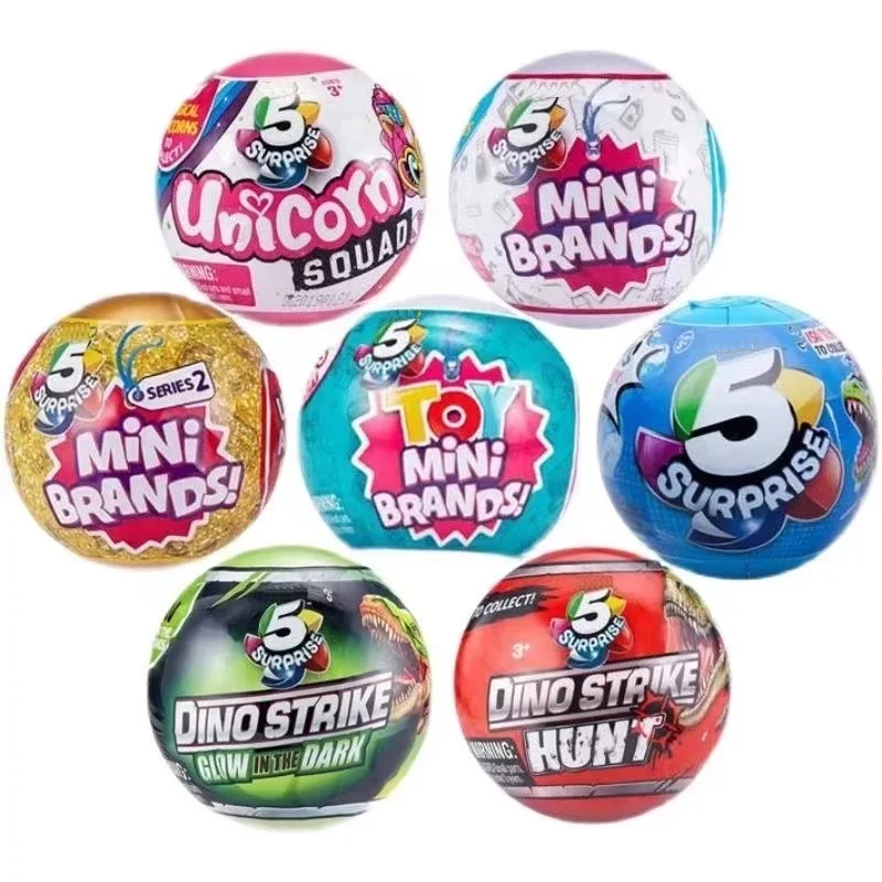 5 Surprise ball  Mini Brands toy Gold Mystery Capsule Real Miniature Brands Collectible Toy PVC Surprise Egg Gifts 2