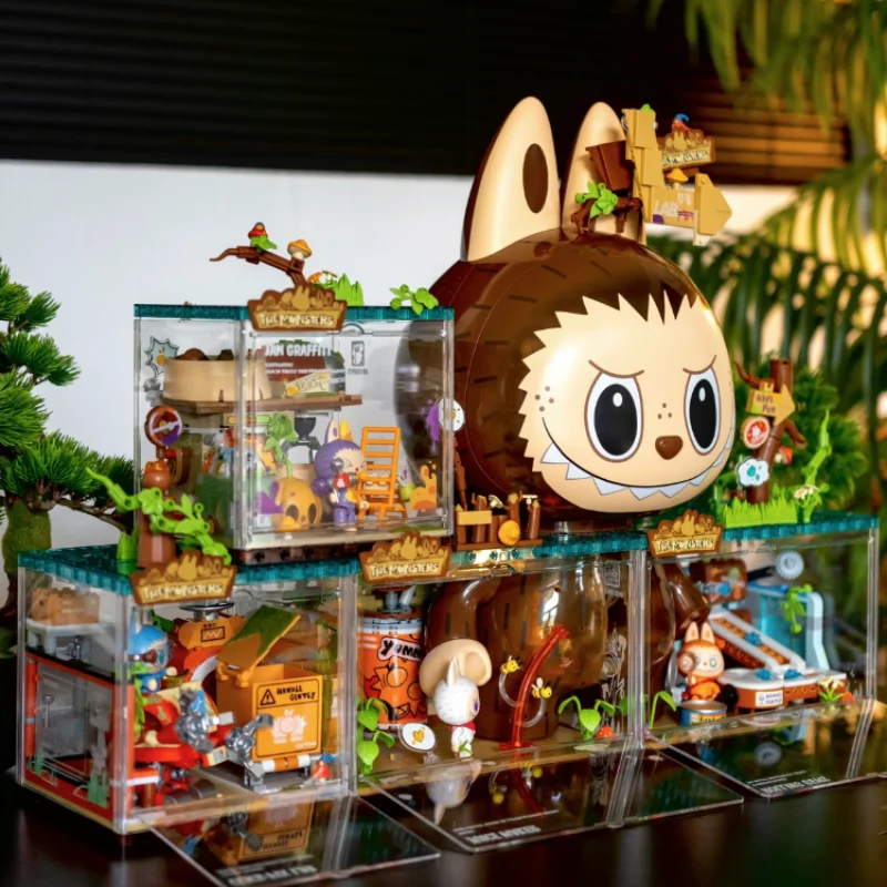 

Kawaii Labubu The Monsters Forest Secret Base Series строительные блоки игрушки Аниме Labubu Сборная модель игрушки подарки