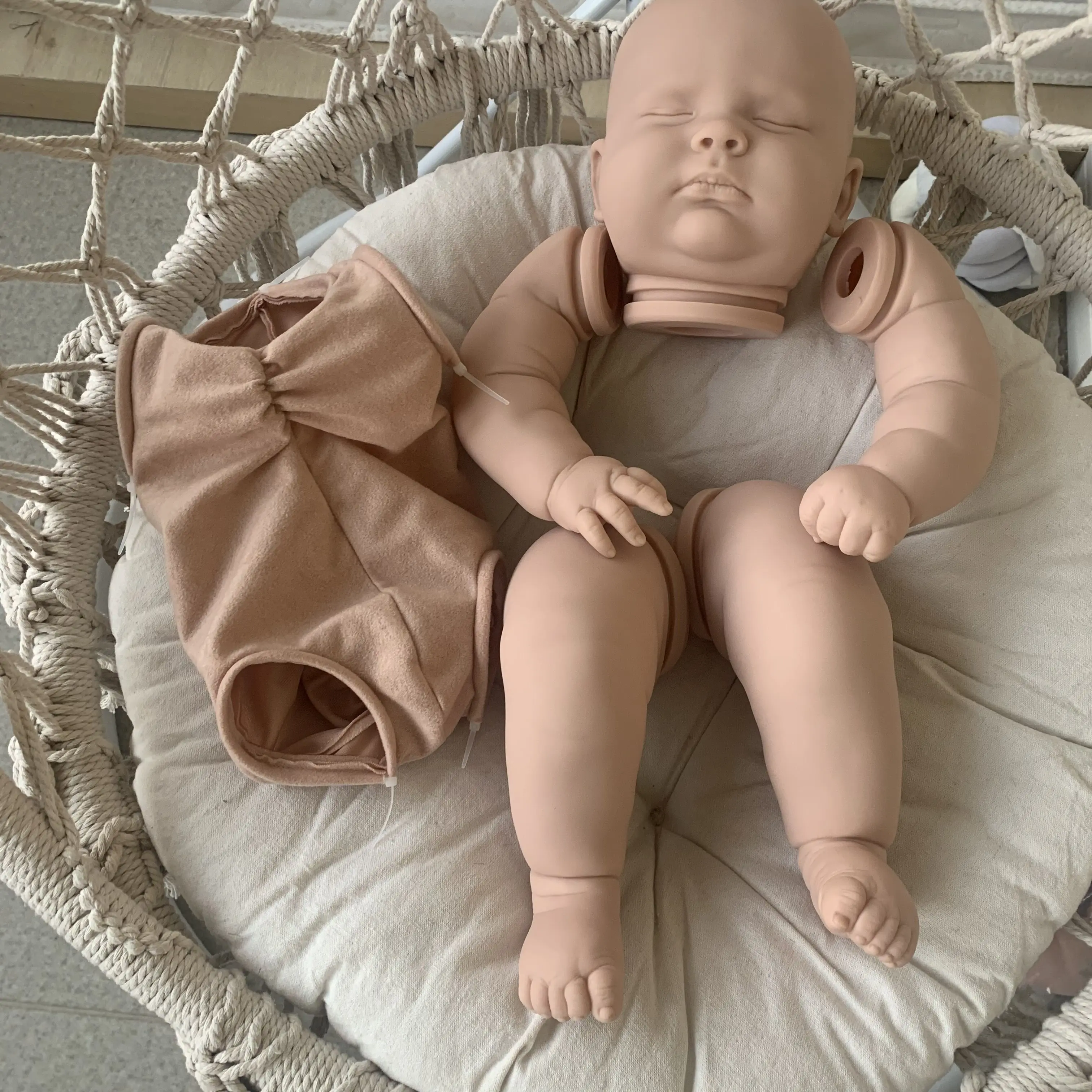 FBBD 24inch Reborn Doll Kit Sleeping Joseph  Doll Customizing Supplies Unfinished Doll Unpainted Kit DIY Part Toys for Children