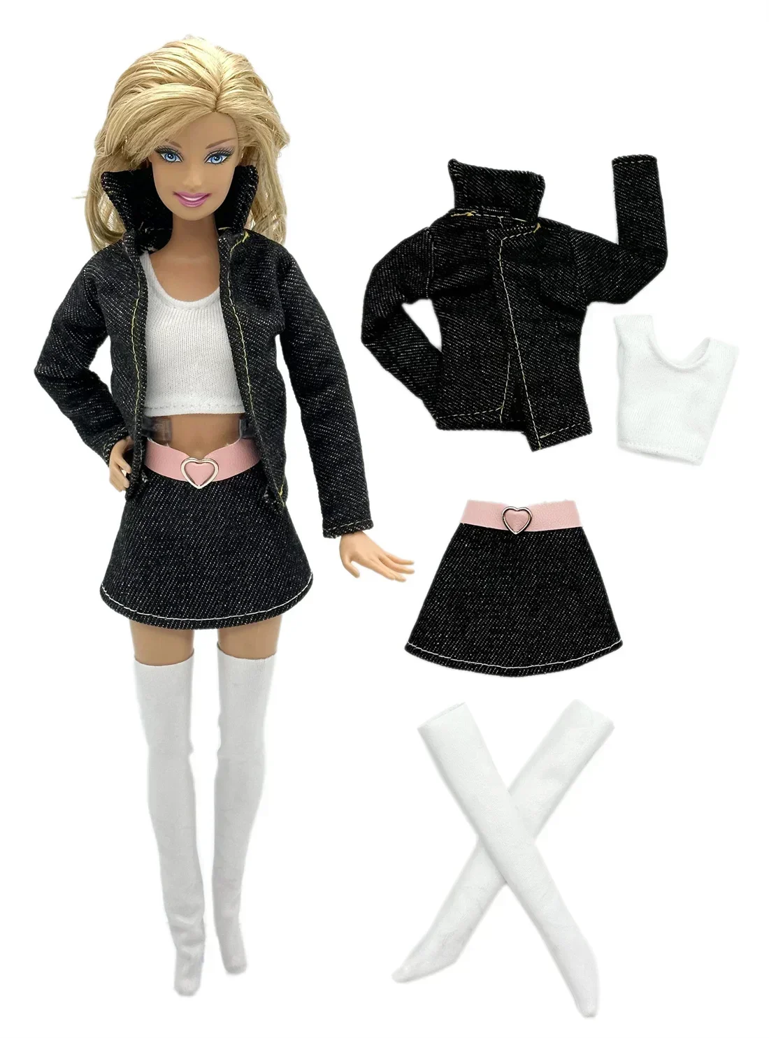 5-Set Puppenkleidung Für 29 Cm Puppen - Inkl. Schuhe, Rock, Jacke & Mehr (Stil A)
