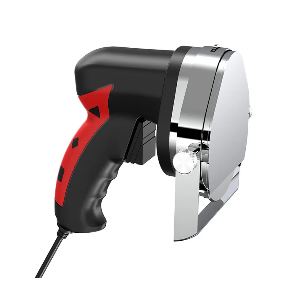 220V Electric Kebab Slicer Handheld Roast Meat Cutting Blade Slicing Machine Commercial Kebab Wheel Blade Meat Disc Cutter 80W