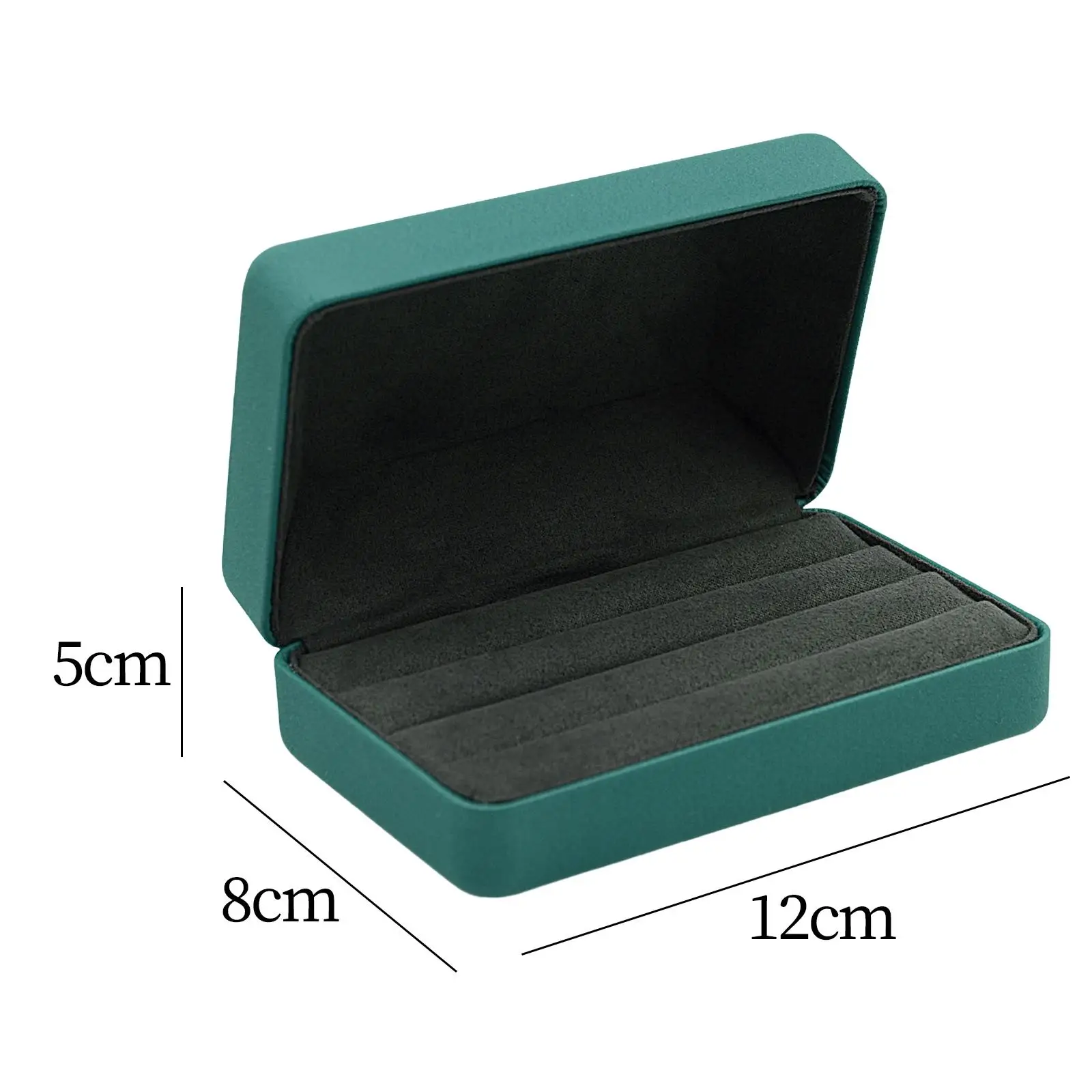 Ring Organizer Box PU Leather Showcase Fashion Jewelry Case Jewelry Box Ring Storage Box for Lady Women Multiple Rings Cufflinks