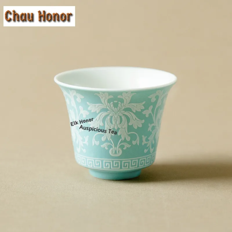 60ml Dunhuang Lotus Teacup Creative Tea Bowl Set Of Cups Tea-tasting Personal Cup Jianzhan Master Cups Green Tea Tea Items Craft