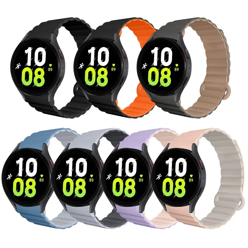 Cinturino Magnetico In Silicone Per Samsung Galaxy Watch 4 5 40Mm 42Mm 44Mm 46Mm, Cinturino Per Samsung Watch 5 Pro 45Mm