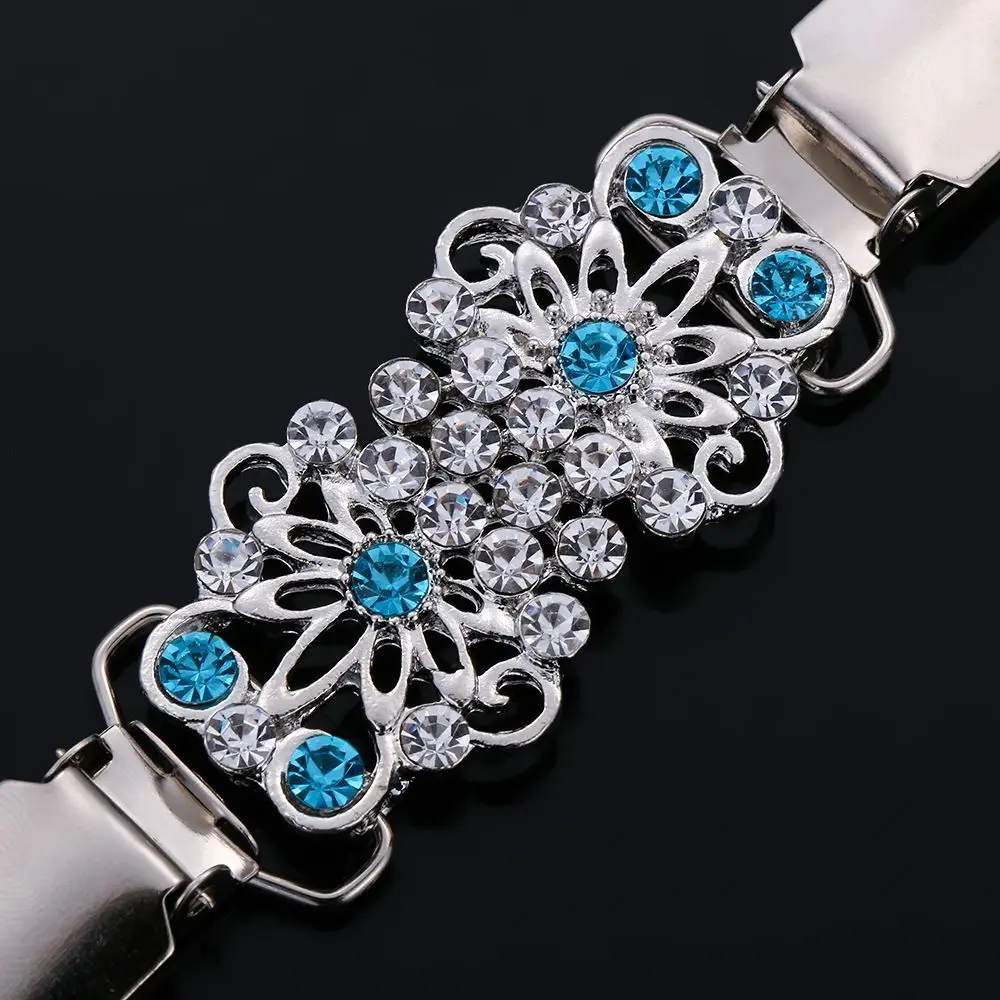 Women Fashion Vintage Elegant Sweater Shawl Clasps Clothing Pins Silver Clips Cardigan Collar Clip