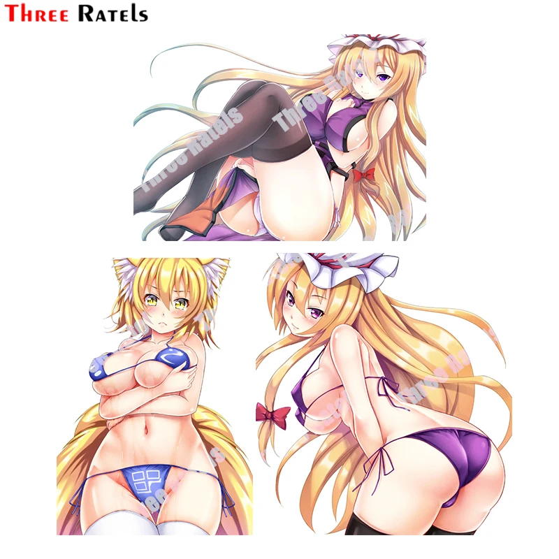 

Three Ratels D986 Sexy Anime Girl Yakumo Yukari Touhou Auto Accessories Decoration Car Decals Vinyl Material Waterproof Stickers