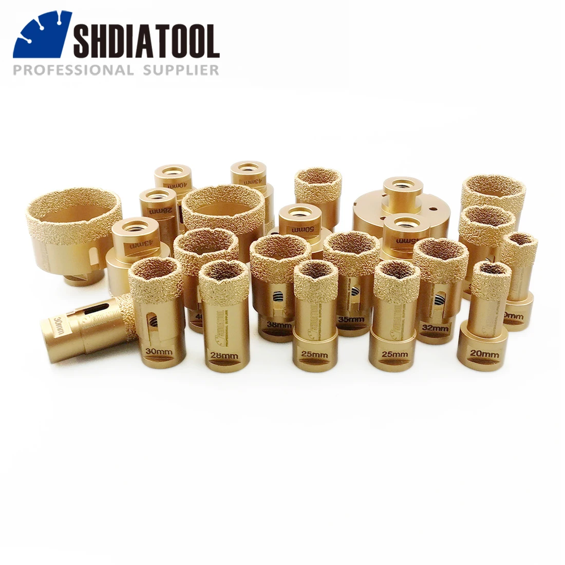 SHDIATOOL 1pc Diamond Drill Bits Drilling Tile Ceramic Marble Porcelain Hole Saw Granite Marble Quartz 20-160mm M14 Core Bits