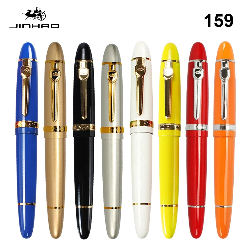 JINHAO 159 - Pluma Estilográfica M (negra Con Clip Plateado