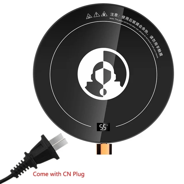 220V Electric Mug Warmer Tea Pot Heating Coaster Pad 10-80℃ Temperature Adjustment Coffee Water Heater for Home Office Timed Off