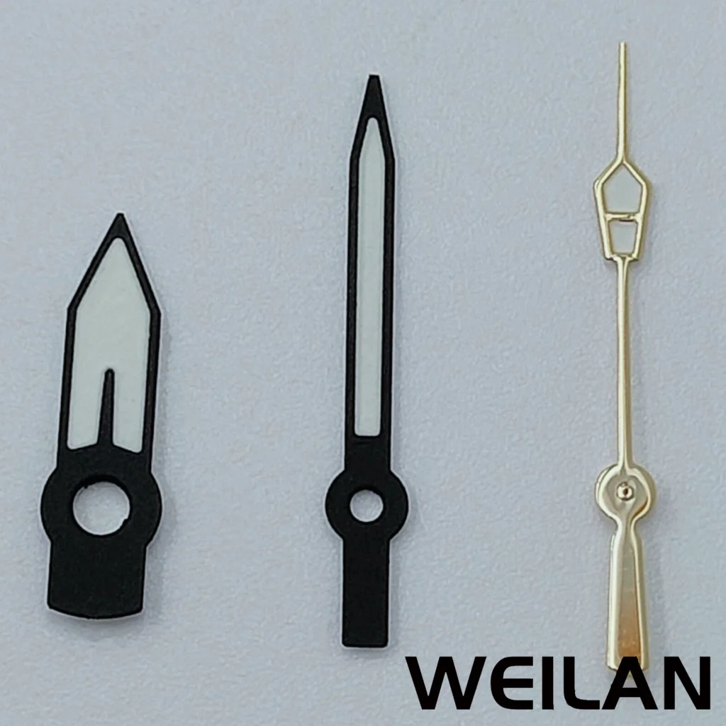 Silver Black Luminous Watch Hands