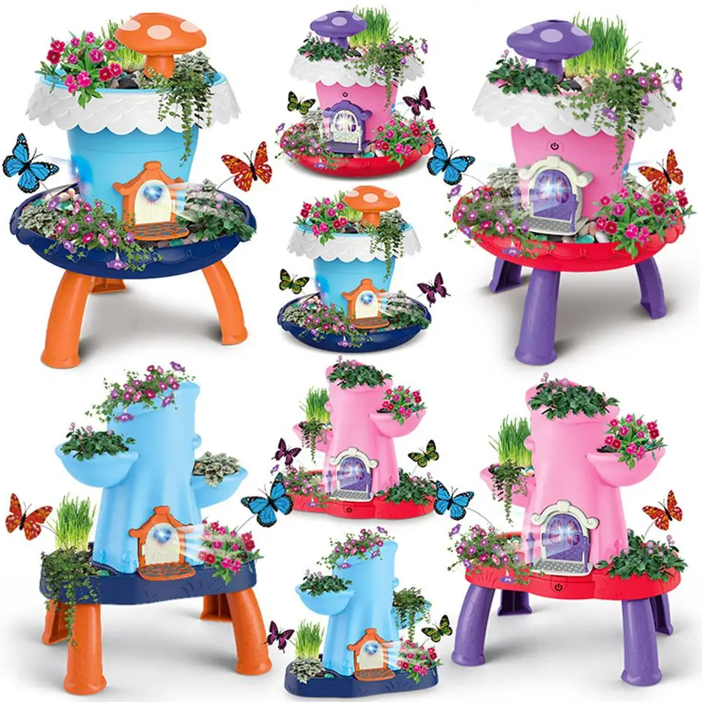 

Magic Flower Planting Toys With Sound Light Children Planting Garden Set Toys For Boys Girls Birthday Gifts