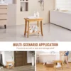 VEVOR Bamboo Shower Bench 19.1 x 11.3 x 18.3 in Waterproof Shower Stool Chair with Storage Shelf 330lbs Load Capacity Spa Seat 6