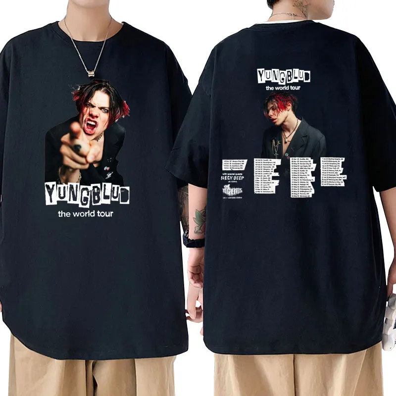 

Hot Sale New Rock Singer Yungblud 2023 World Tour Art Aesthetic T Shirt Male Vintage Tees Men Women Fashion Oversized T-shirts