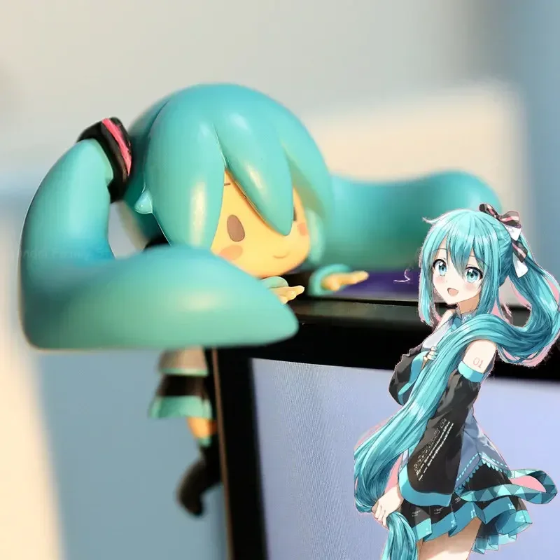 

Милая фигурка Мику Hatsune, 7,5 см, компьютерная декоративная модель животного во время чашки, настольные игрушки