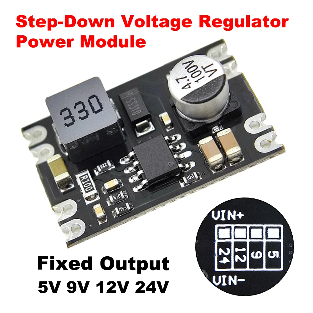 High-Efficiency Adjustable DC to DC Voltage Regulator Buck Converter