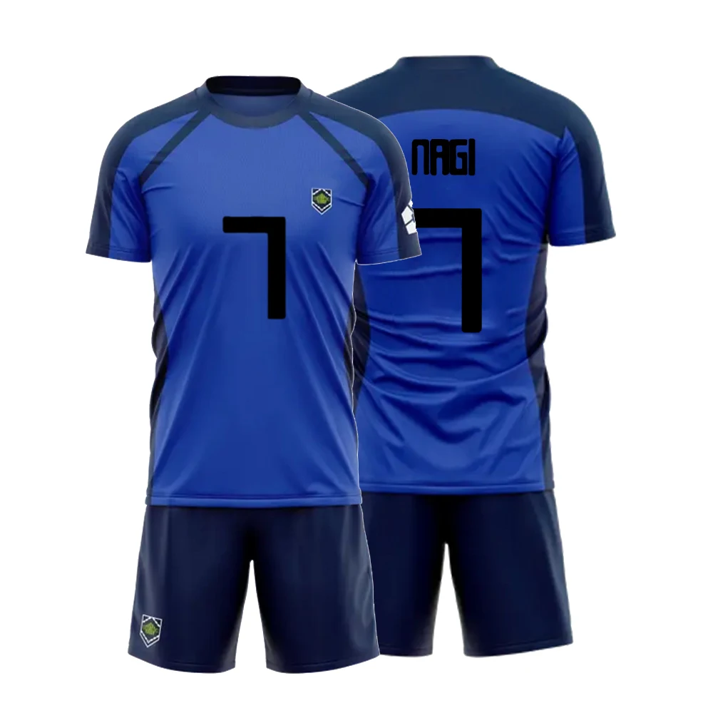 2024 New Anime Blue Lock Short Sleeve Set Futsal Football Pattern VL Replika T Shirt Sets Soccer Club Cosplay Unisex Jersey 3