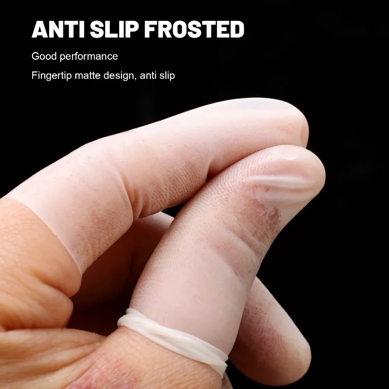 Transparent Finger Sleeve Ultra-thin Frosted Non-slip Dust-free Gloves Nail Protection Finger Sleeve Outdoor Work Latex Gloves 3