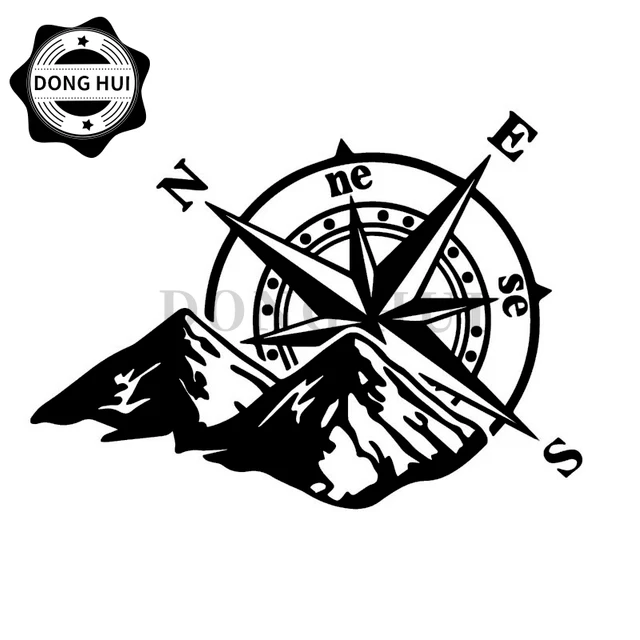 

JDM Accessories Compass Car Sticker Hiking Off-road Enthusiasts Off-road Vehicles Rally Cars Motorcycle Trunk Helmet Decals