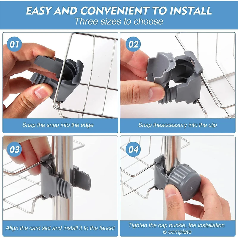 Kitchen Sink Drain Rack Sponge Storage Flexible Faucet Holder Soap Drainer...