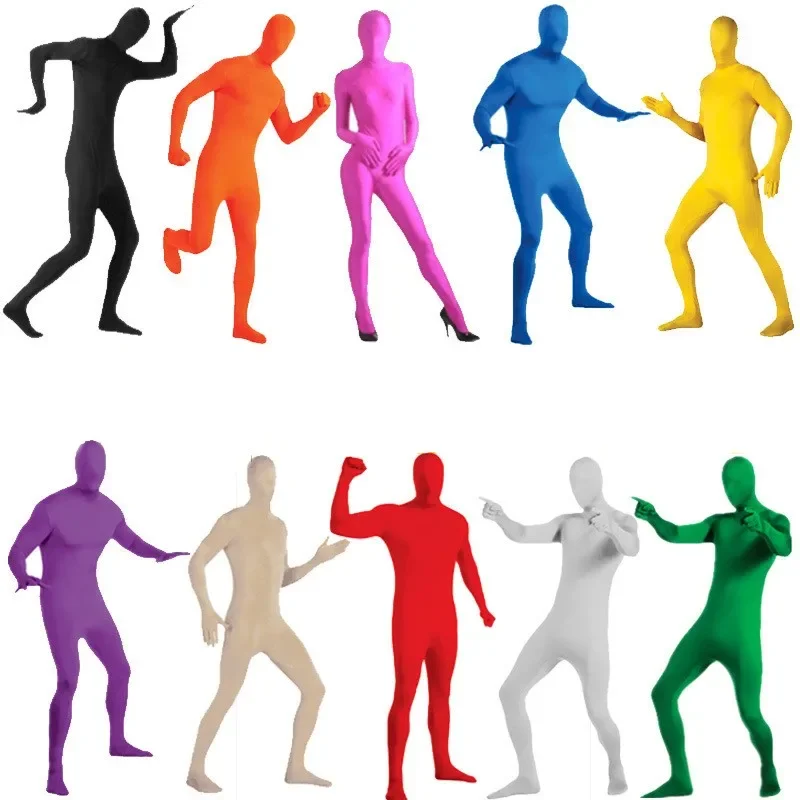 

Костюм для косплея Zentai для взрослых, танцевальный цельный костюм черного цвета из спандекса, для Хэллоуина, для мужчин и женщин