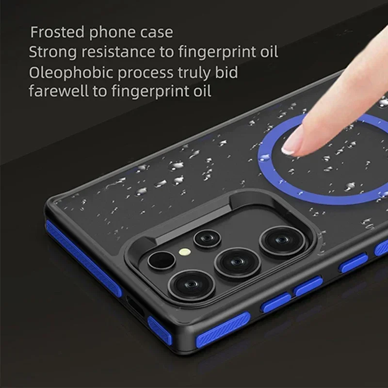 Matte Translucent Magnetic Phone Case with Magsafe for Wireless Charging - Shockproof Cover