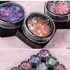 6/12pcs/set Body/Face/Eye Makeup Glitter Gel Eyeshadow Cream Star/Moon/Hexagon Nail Sequins Gel For Halloween Party Makeup YTR6# 4