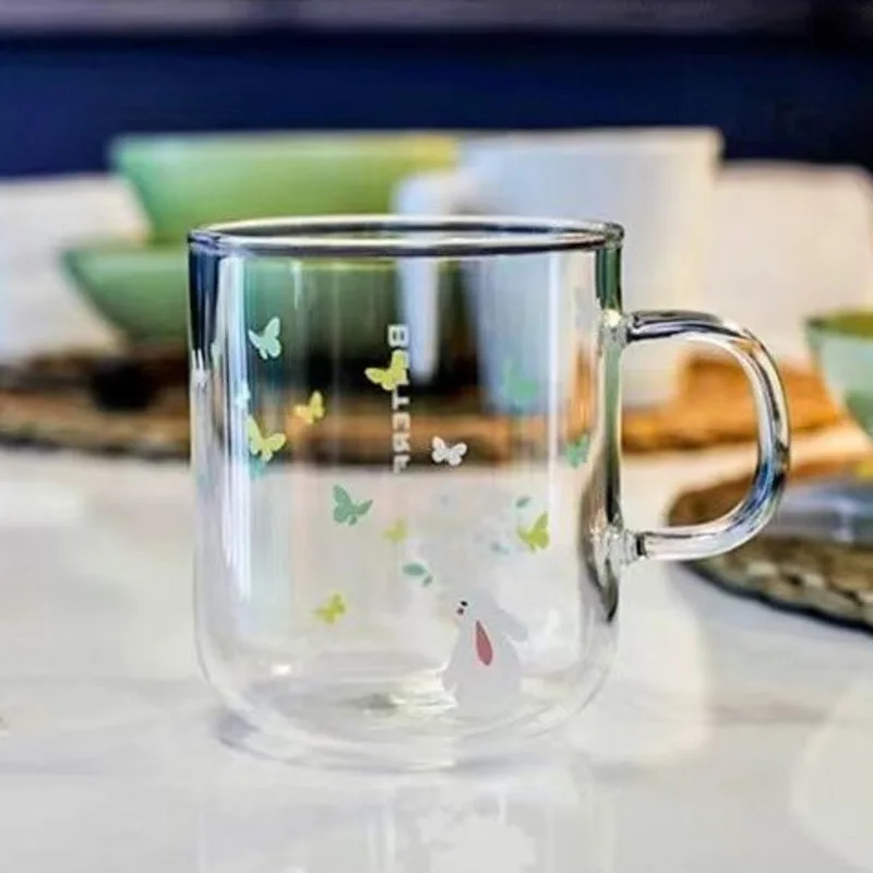 Rabbit Lovely Creative Glass Coffee Mug Cute Squirrel Tea Mugs Elk Tea Cup Heat Resistant Glass Beer Mug Coffee Cup Dropshipping