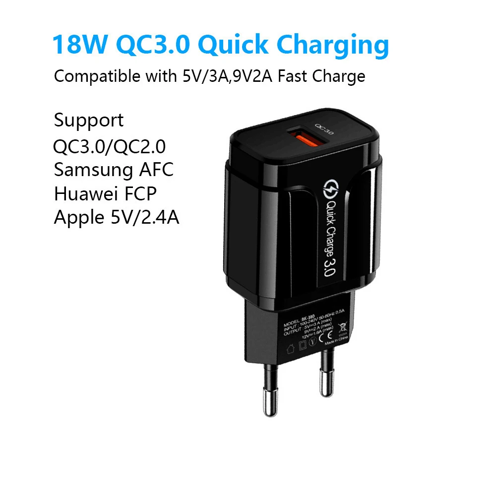 New 18W Quick Charger Universal QC 18W Fast Charging