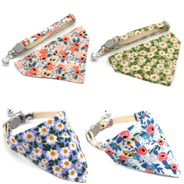Adjustable Little Daisy Dog Neck Scarf Puppy Breakaway Pet Cat Dog Kitten Collar Bandana Kitten Accessories for Small Dogs Adjustable Little Daisy Dog Neck Scarf Puppy Breakaway Pet Cat Dog Kitten Collar Bandana Kitten Accessories for Small Dogs