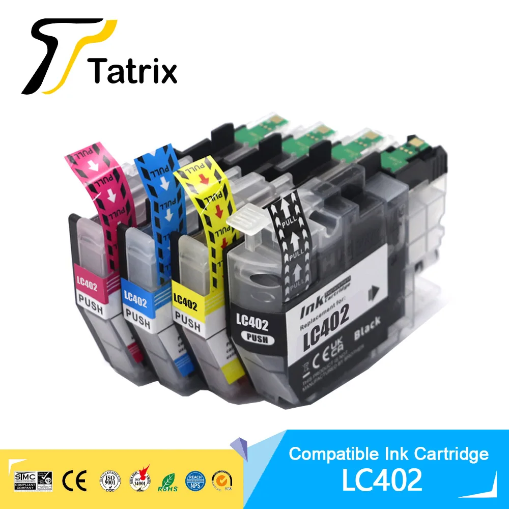 

Tatrix Standard capacity LC402 LC 402 Compatible Ink Cartridge for Brother MFCJ5340DW MFCJ6740DW /MFCJ6540DW MFCJ6940DW Pinter