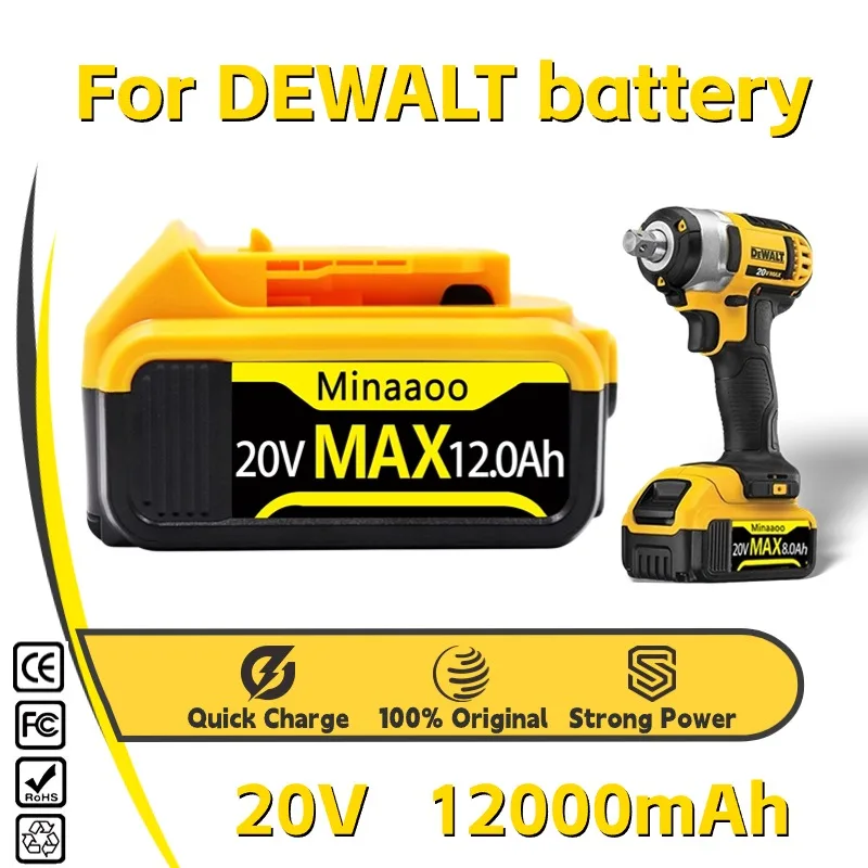 

100% Original DCB200 20V 8Ah Lithium Replacement Battery For Dewalt 18V DCB184 DCB200 DCB182 DCB180 DCB181 DCB182 DCB201 DCB206