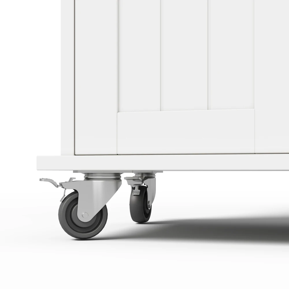 Kücheninsel mit Klappbarer Arbeitsfläche, Küchenwagen auf Rollen, Küchenschrank, Integrierte Gewürzregale, Handtuchhalter – Detail 21