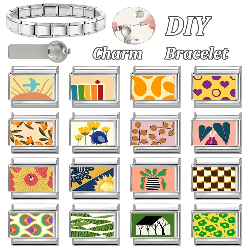 No Brand Daisy Charm Link Jewelry Stainless Steel