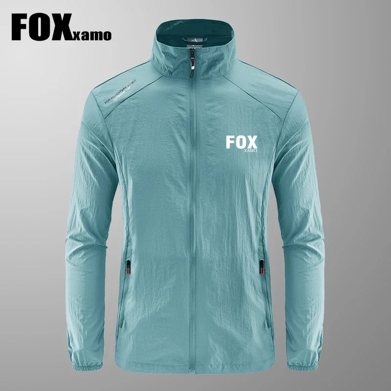 Fox Xamo 남성용 아이스 실크 자외선 차단 의류, 2024 경량 재킷, 빠른 건조, 트렌디 스킨 코트, 사이클링 기어, 여름