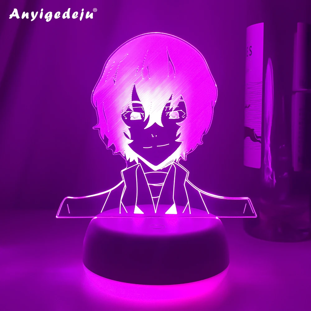 

Bungo бродячие собаки Светодиодная лампа Dazai 3D светильник аниме лампа для спальни светодиодное украшение рождественская лампа Декор для спальни