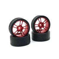 Metal Upgrade, Two Wide And Two Narrow, 26.5mm Outer Diameter, Racing Wheel, For WLtoys Mosquito Car KYOSHO 1/28 RC Car Parts 2
