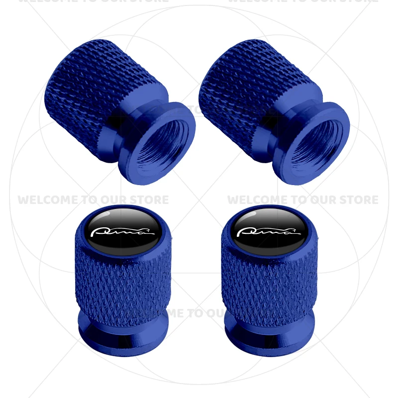 Premium Aluminum Car Tire Valve Caps - Set of 4 Stylish Air Dust Covers Accessories